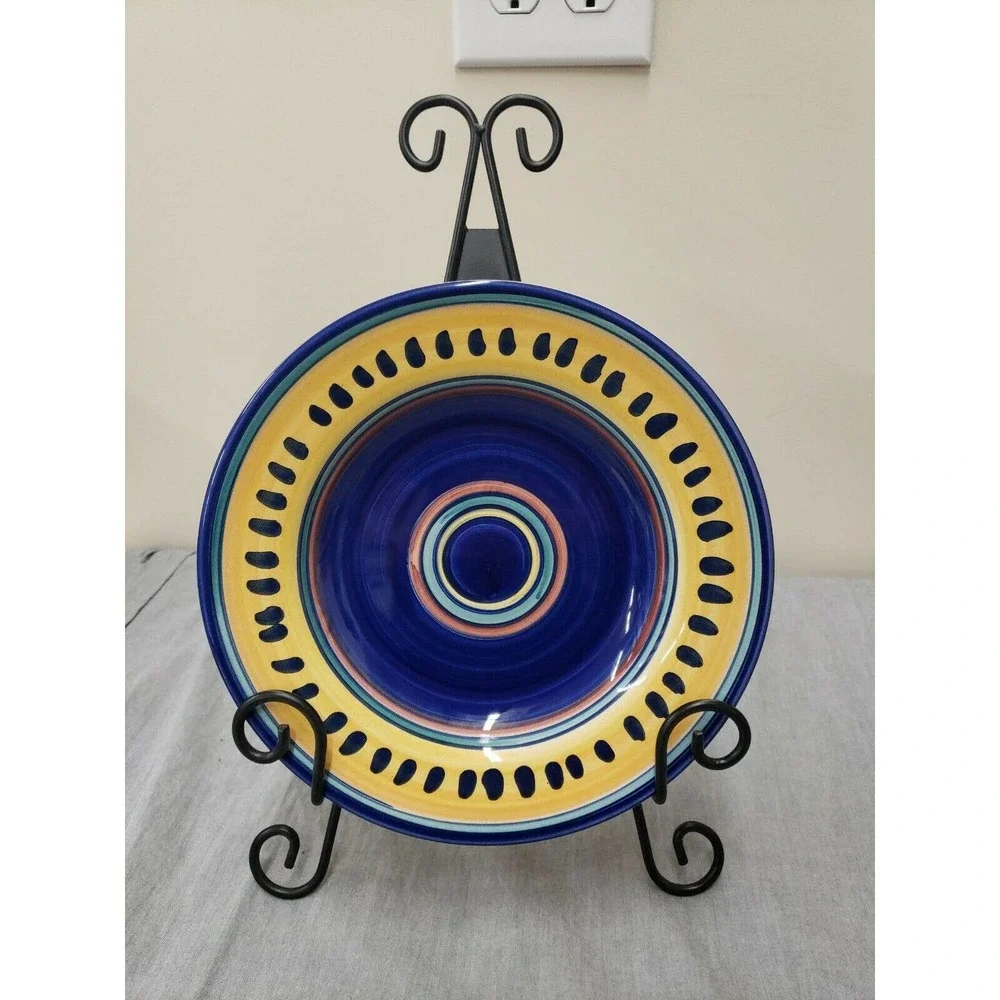 Pier 1 ITALIAN SWIRL Rimmed 9-1/2